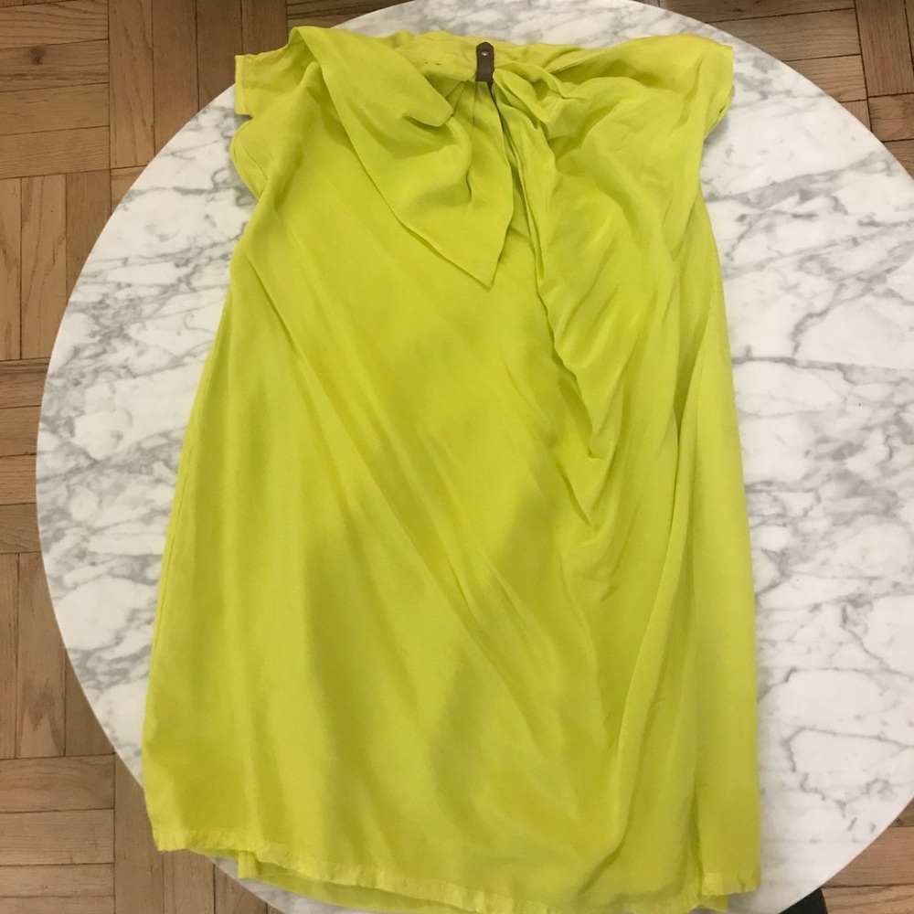 Unique, fun vibrant strapless dress